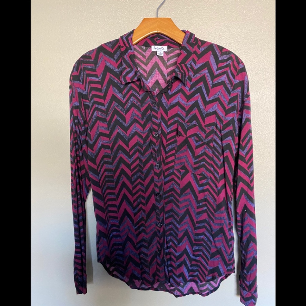 Splendid Long sleeved button up blouse